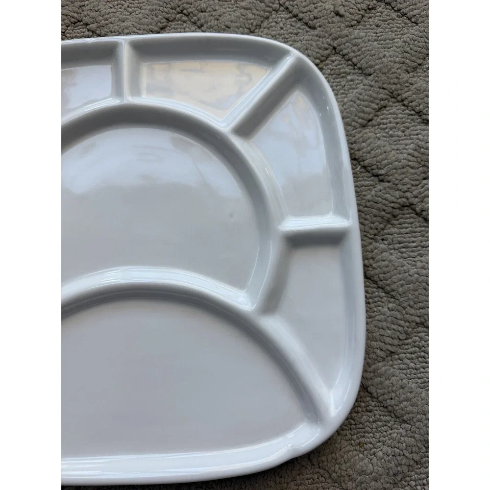 Vintage Fondue/Appetizer/ Sushi 8 Part Divided Plates